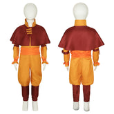 Aang Cosplay Costume Avatar: The Last Airbender Yellow Suit Kids Adult Halloween Outfit